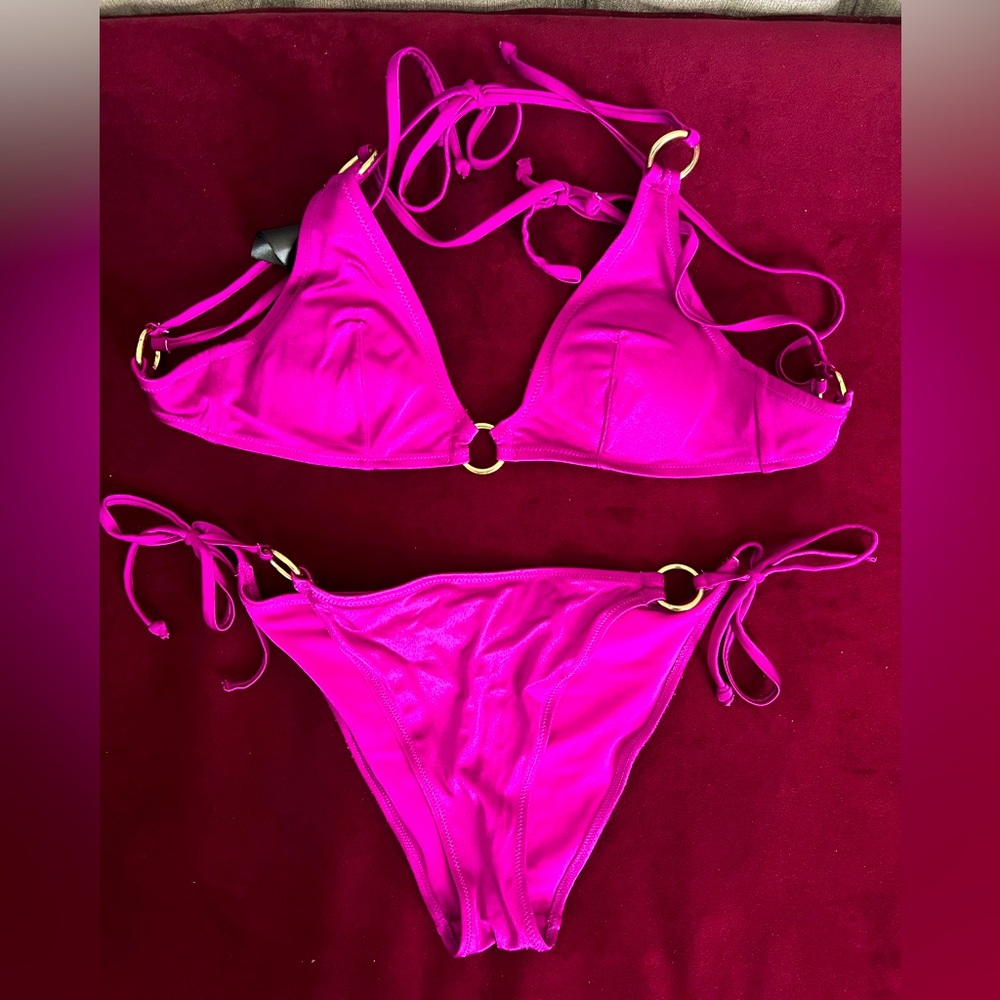Purple string bikini